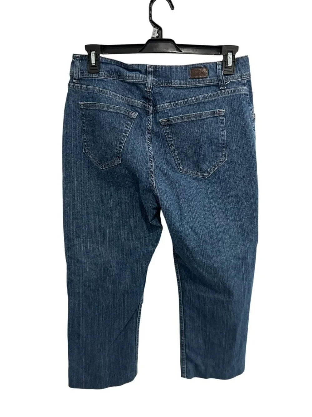 Riders By Lee 16P Blue Denim Capris Cotton Blend Stretch Jeans Minimalist